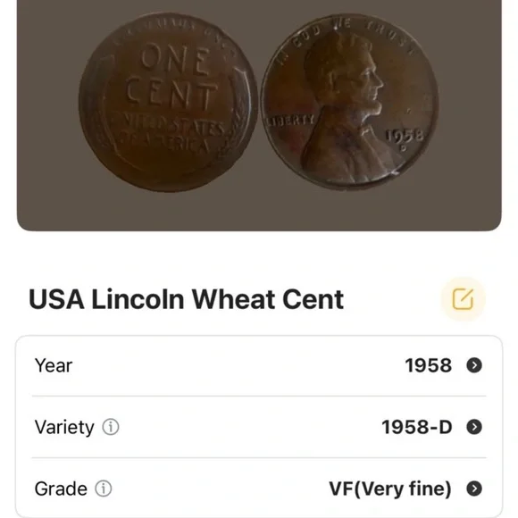 1958 D Lincoln Wheat Penny - Picture 1 of 1